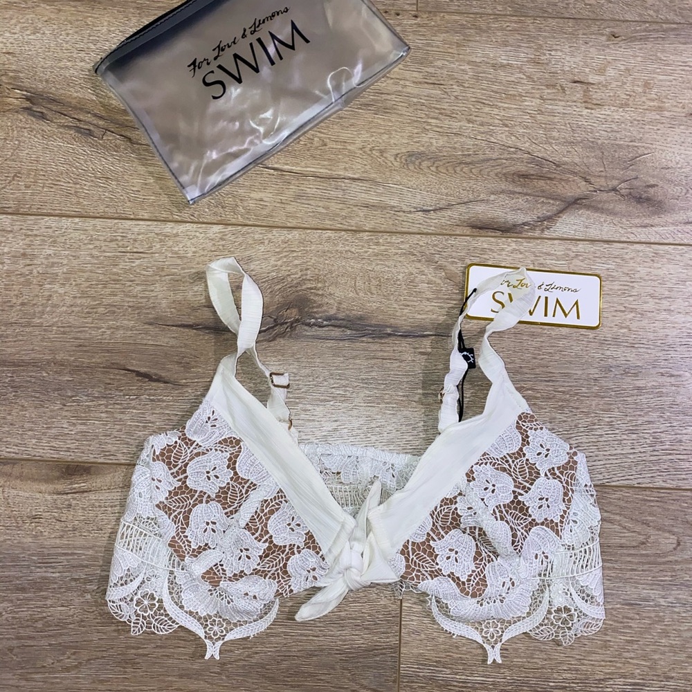 NEW For Love and Lemons bikini lace top (NWT)